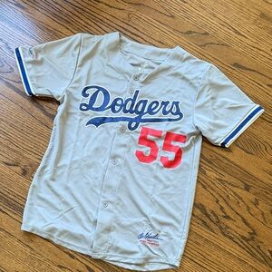 Dodgers Baseball Jersey New #55 with Red Number